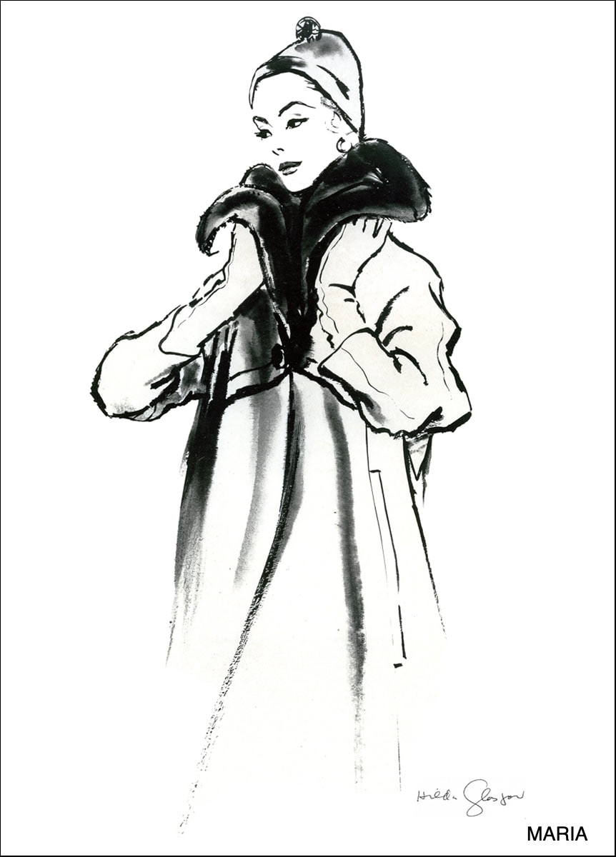 1950'S - HILDA GLASGOW: VINTAGE FASHION ILLUSTRATIONS CIRCA 1940 - 1970